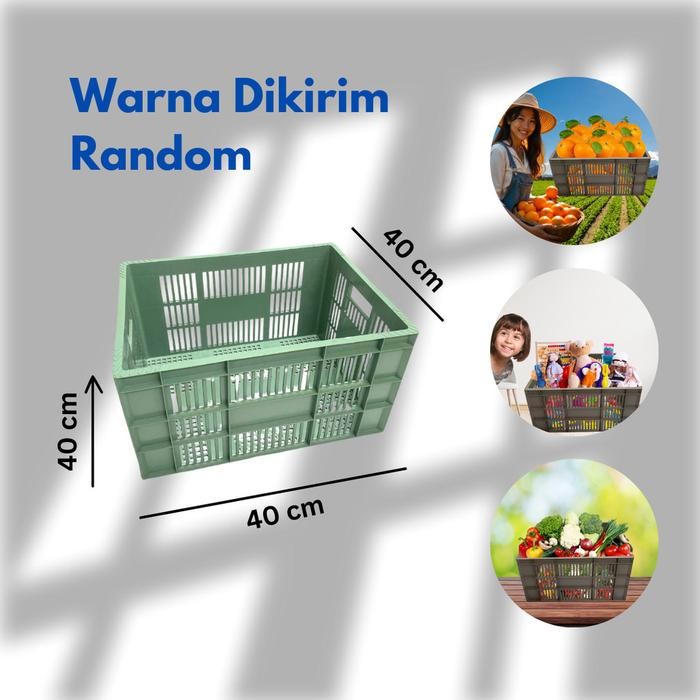 

MIZCA KRAT 50 LITER KERANJANG Warna RANDOM Buah Pakaian Keranjang Serbaguna - Random 1 pcs