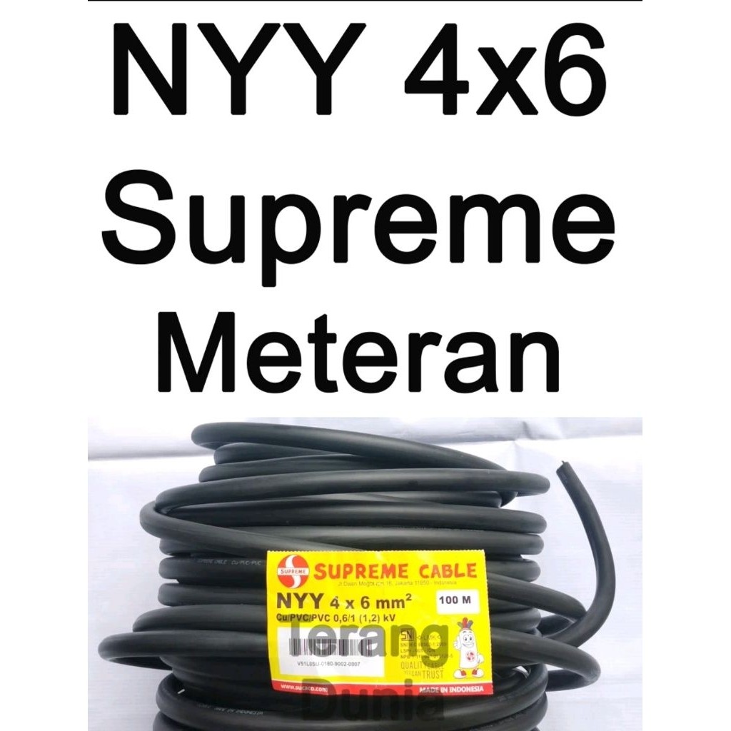 Kabel NYY 4x6 Supreme Kabel Supreme NYY 4x6 Kabel Tunggal NYY 4x6mm Kabel Tufur 4x6 Kabel 4x6 Suprem