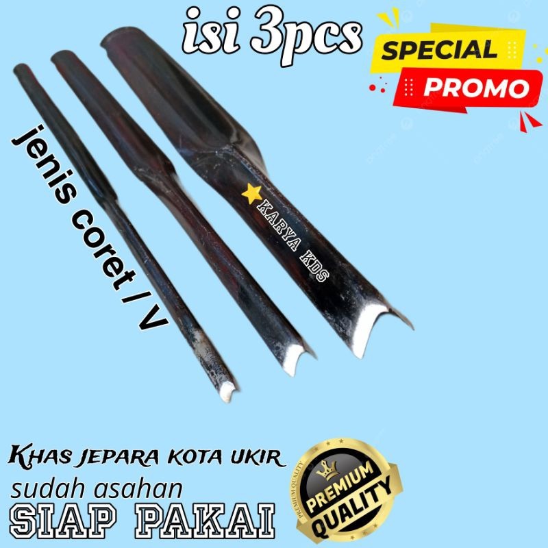 

alat tatah ukir jenis coret/ jenis V isi 3pcs terjamin