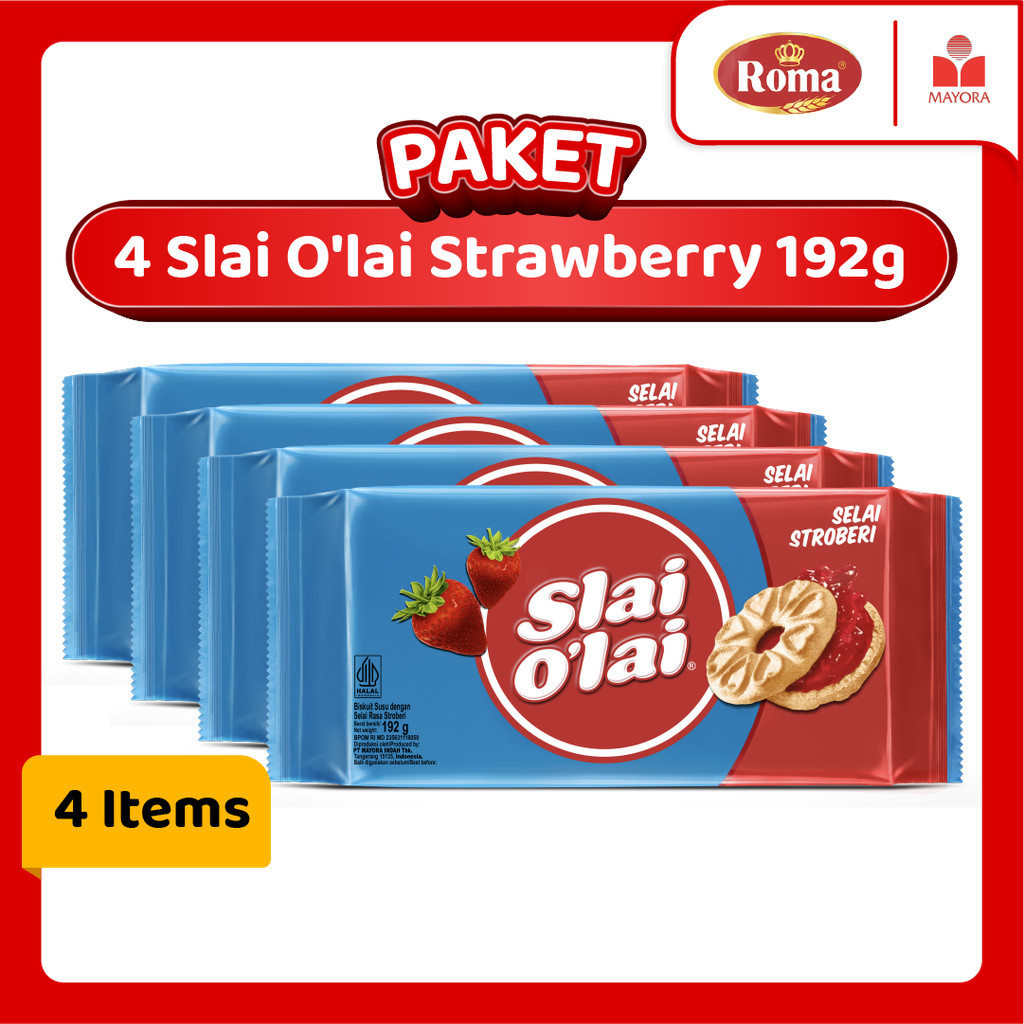 

Paket 4 Roma Slai O'lai Strawberry 192 Gram