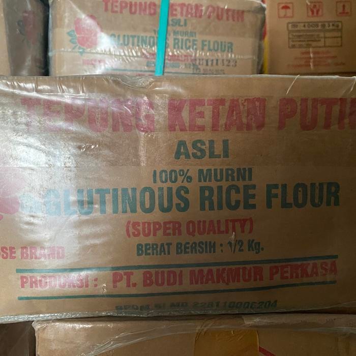 

Tepung ketan putih rosebrand 500 gram dus