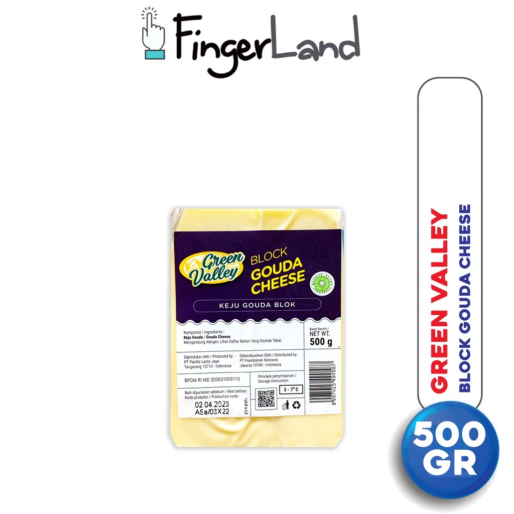

Green Valley Block Gouda Cheese 500 Gram Keju Gouda
