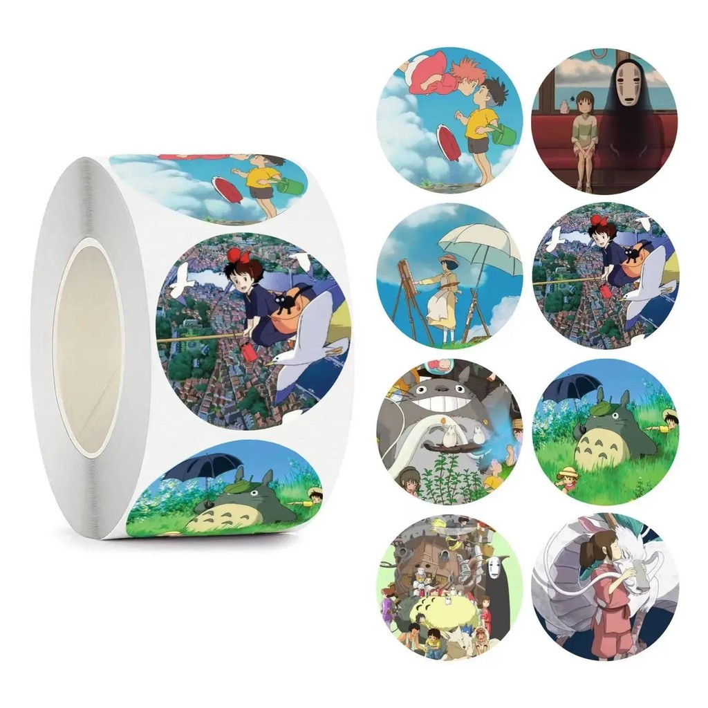 

500Pcs Ghibl Hayao Miyazaki Sealing Stickers Cartoon Graffiti Decals Skateboard Laptop Motorcycle Seal Label Sticker Toys Decor