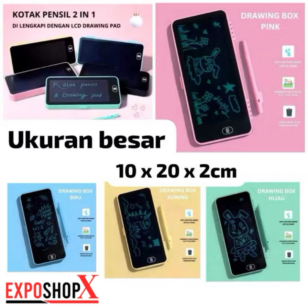 

KOTAK PENSIL LCD DRAWING / KOTAL PENSIL MULTIFUNGSI / KOTAK PENSIL EDUKASI