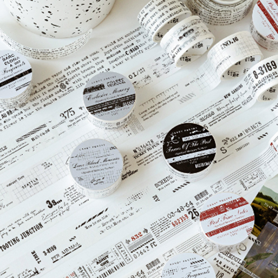 

6rolls retro and minimalist notebook decoration stickers, 'mottled memory series', suitable for notebooks, photo albums, DIY