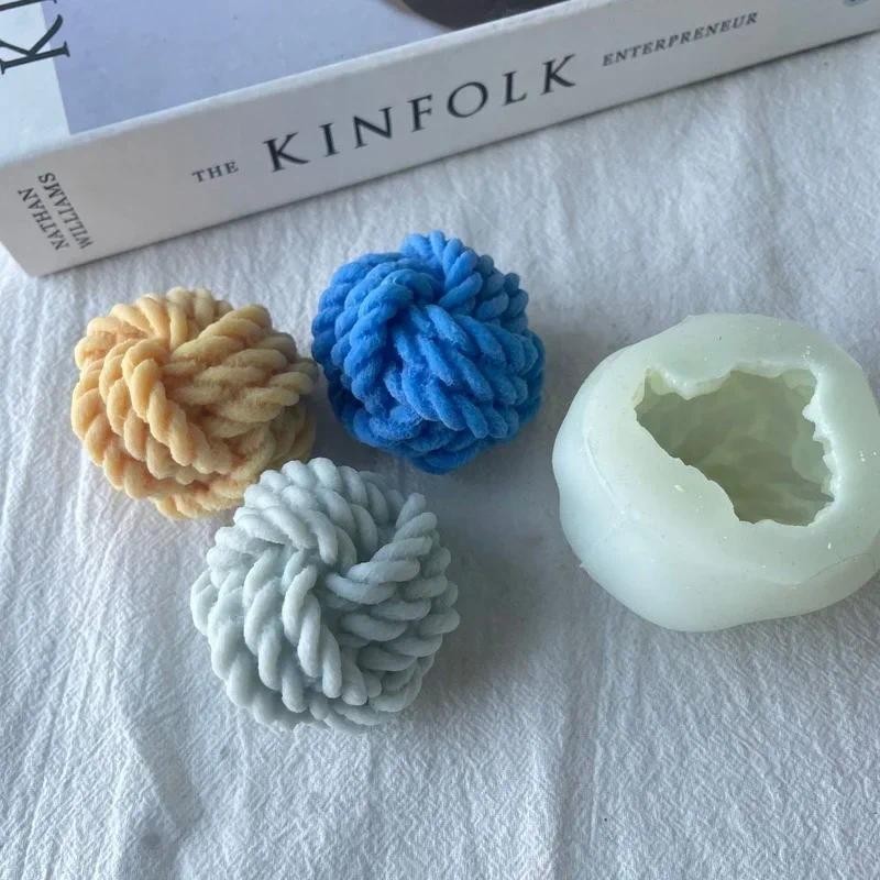 

3D Wool Ball Silicone Candle Molds DIY Simulation Yarn Crafts Gypsum Soap Resin Casting Mold Handmade Chocolate Baking Tools