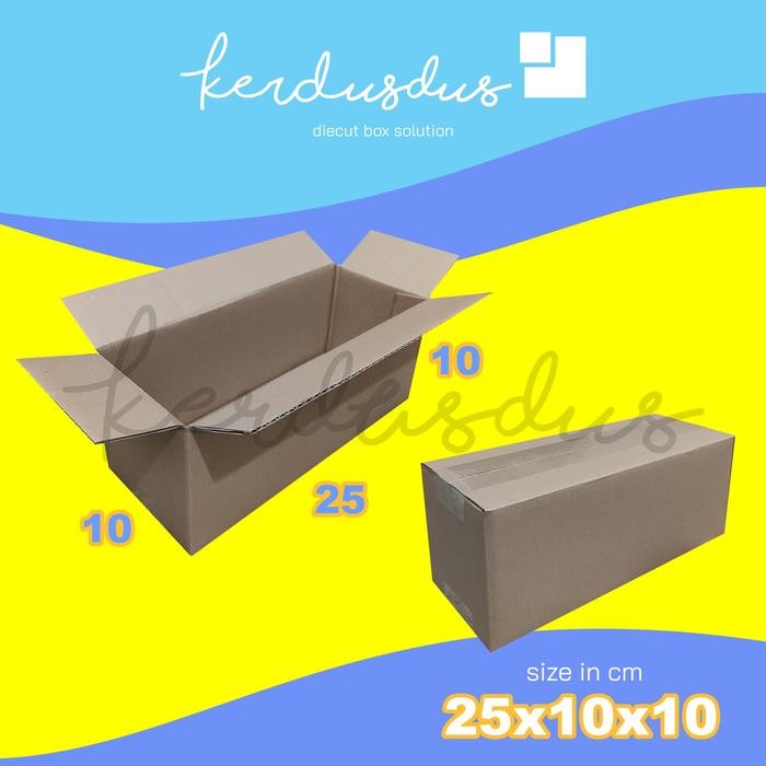 

25x10x10 cm kardus box karton kotak packing packaging POLOS SHEET