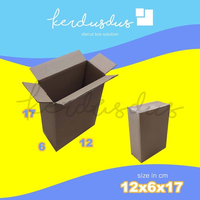 

12x6x17 cm kardus box karton kotak packing packaging POLOS SHEET