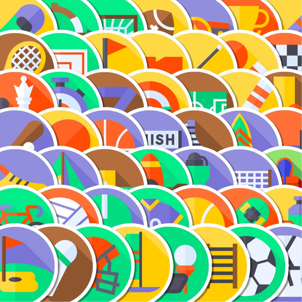 Stiker Cutting Pack Stiker Sport Icon Pack [Paket Ikon Olahraga] Isi 100Pcs Series Aesthetic Lucu Ke