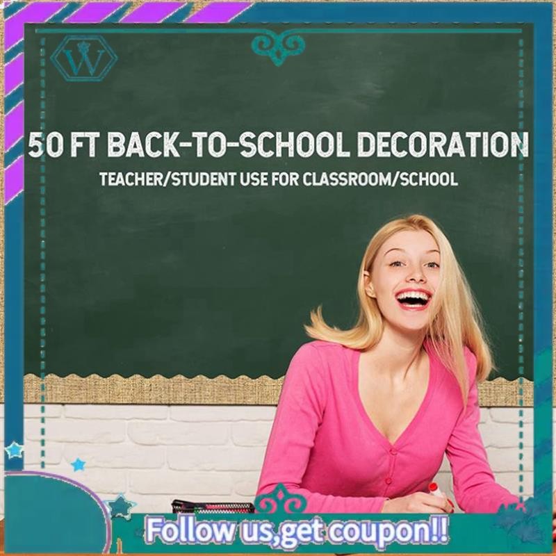 

Upgraded 2X Border Sticker Bulletin Board Sticker, 20M For Bulletin Board Teachers/Students For Classroom/School Decoration