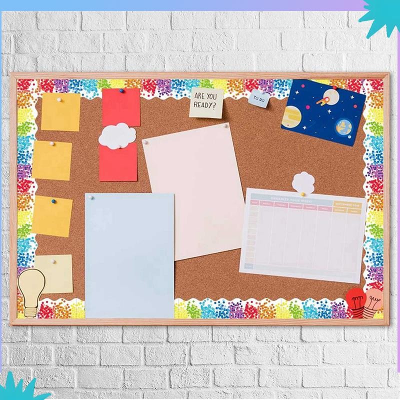 

ABZW 2X Bulletin Borders Stickers, 66.5Ft Decoration Borders For Bulletin Board/Black Board Trim
