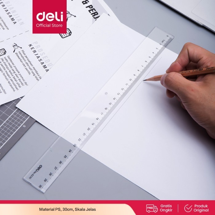 

Deli E6230 Drafting/Penggaris-PS 30cm - Penggaris Akurat dan Tahan Lama