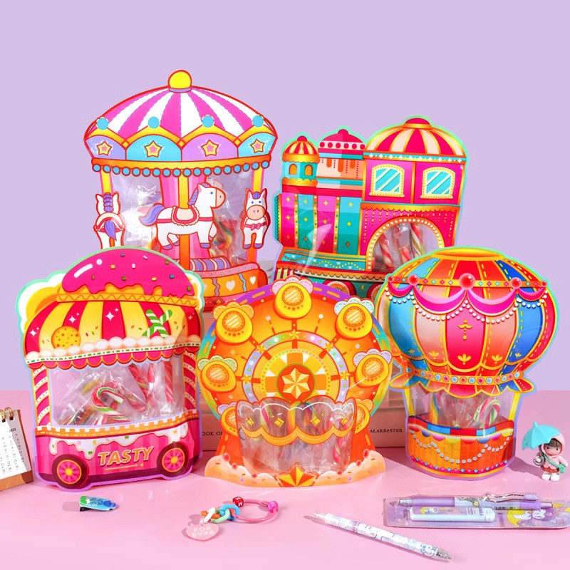 

20/50Pcs Fairy Tale Candy Bags Food Grade Ziplock Sealed Snack Pouch for Cookies Sweets Wedding Kids Birthday Party Favors
