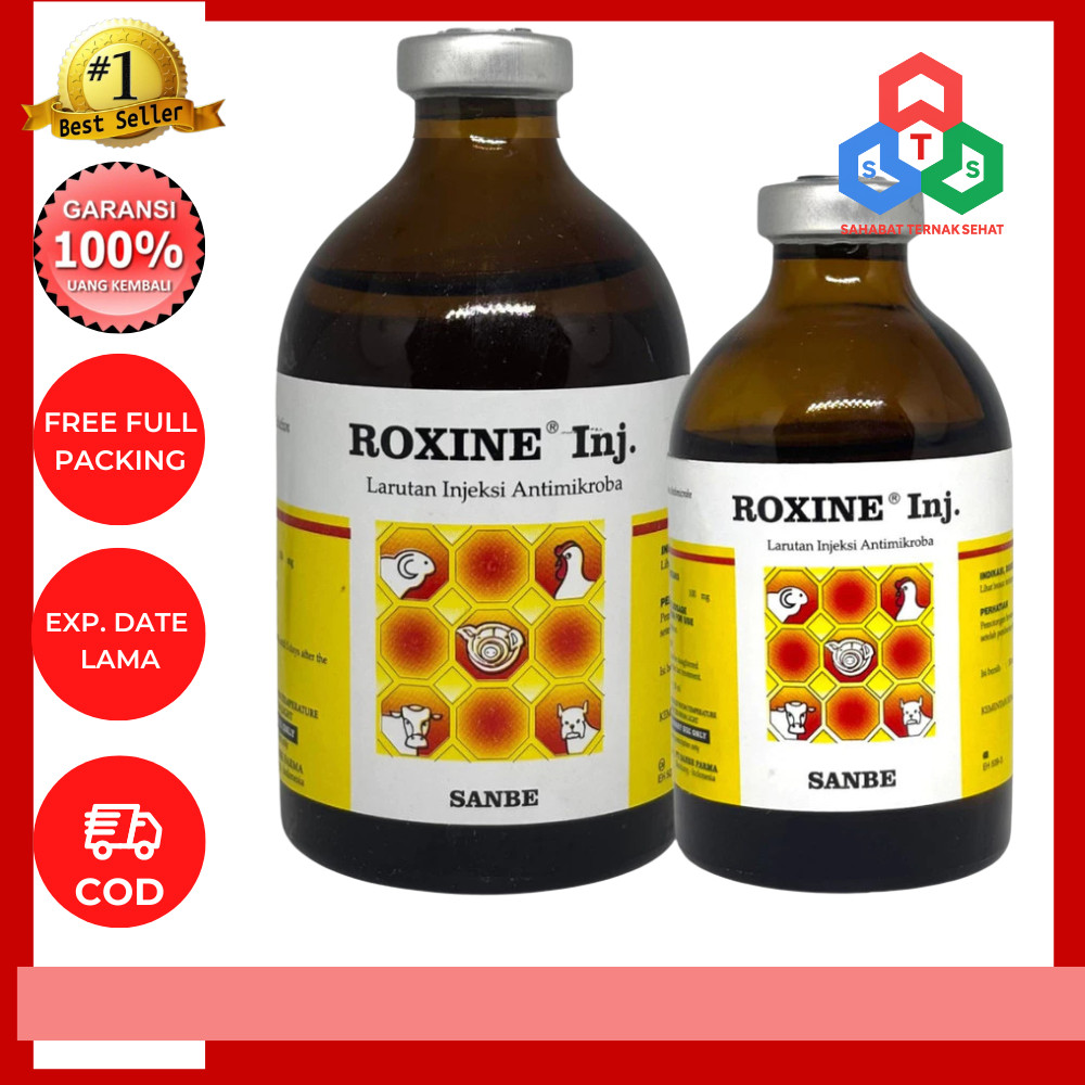 Roxine 50ml Roxine 100 ml Antibiotik Sapi Kambing dll Sanbe