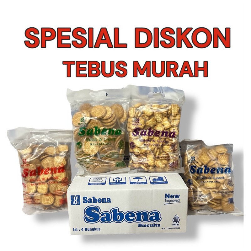 

Biskuit Sabena Aneka Rasa ( 1 dus isi 4 bungkus @250gr) – Enak & Lezat | Kelapa, Pisang, Durian, Susu Vanila