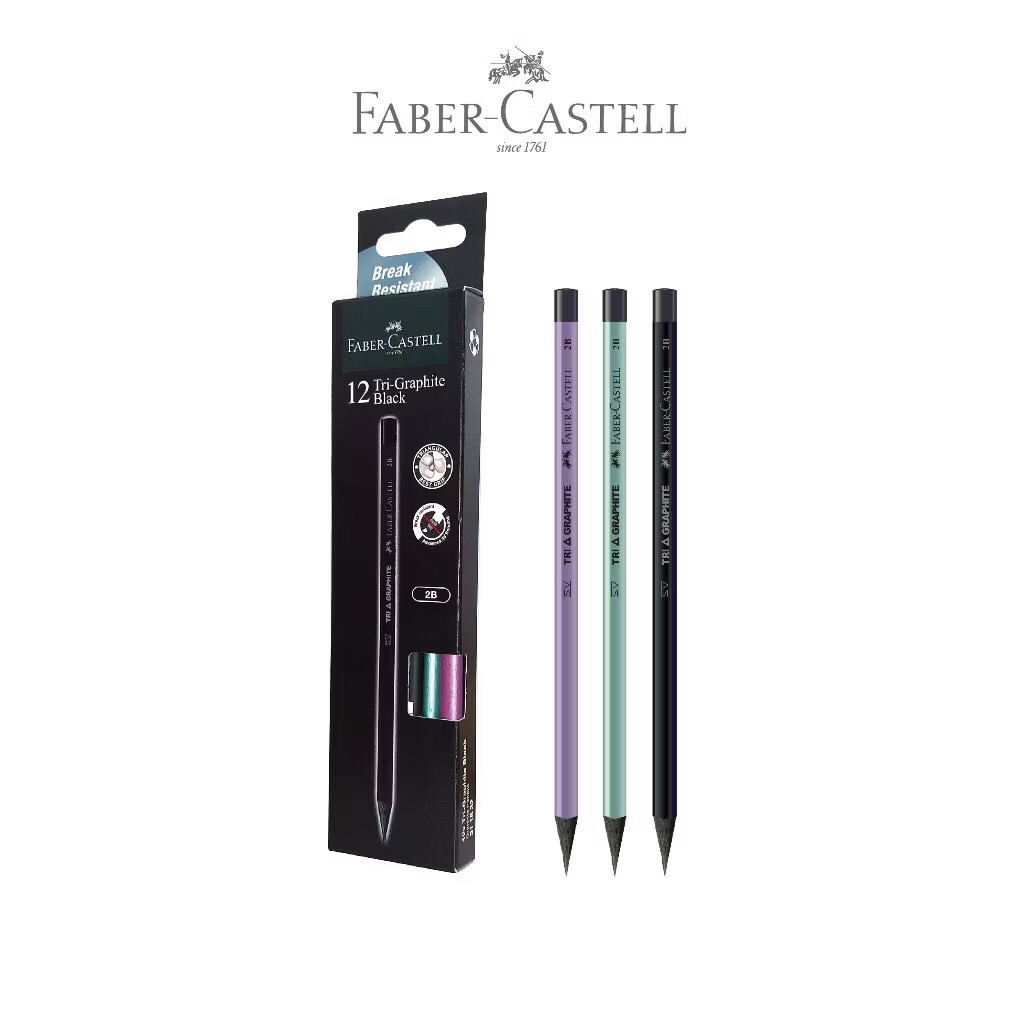 

Pensil Faber Castell Tri Graphite Metallic 1 Box Isi 12 Pensil Segitiga Warna Metalik
