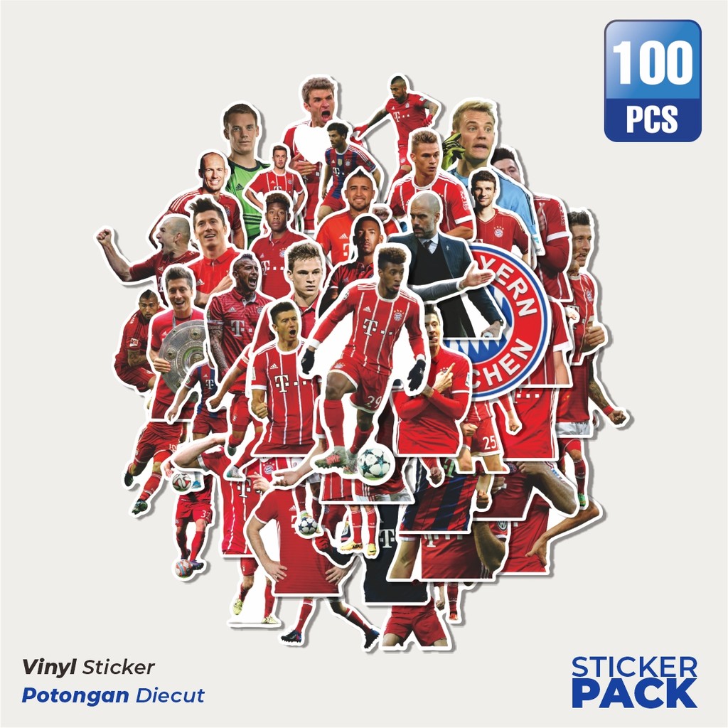 

Super Hemat! 100 PCS Stiker Stiker Football Series FC Bayern München Waterproof Aesthetic- Untuk Laptop, Motor, dan Helm - Paper Stationery Pack