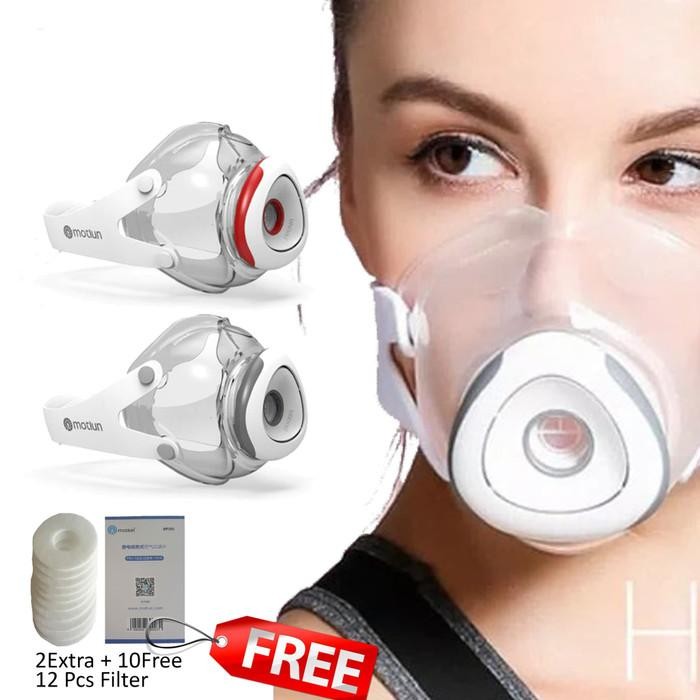 Masker KN95 Respirator Motlun Original Filter PM 2.5 Reusable Anti Fog - MASKERNYA