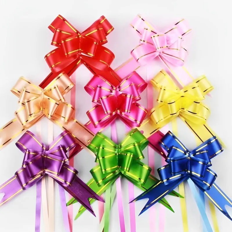 

50/100PCS Colorful Gift Packaging Bow Ribbon Birthday Halloween Christmas Valentine's Day Flowers DIY Gift Packaging Supplies