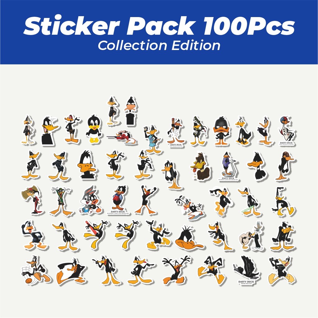 

Hot Stiker Warner Bros Series Looney Tunes Character Dafyy Duck Lucu Anti Air Stikers Berperekat Waterproof Sticker Decal Buat Motor Helm Buku Journal Koper Casing HP Laptop Botol Minum