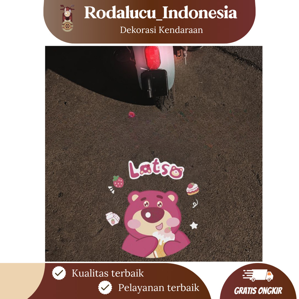 [RODALUCU] Lampu Proyektor mini motor dan Mobil gambar karakter kartun - Pikachu lotso hiasan motor 