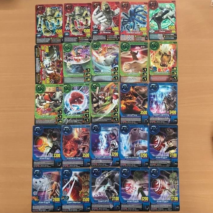 Kartu Animal Kaiser Mixed Card Common Rare Set 25pcs Originals