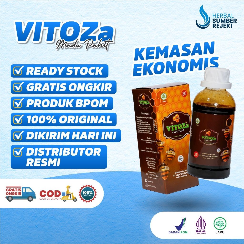 

VITOZa Madu Pahit 280ml – Herbal Alami untuk Kesehatan Saraf & Imun Tubuh