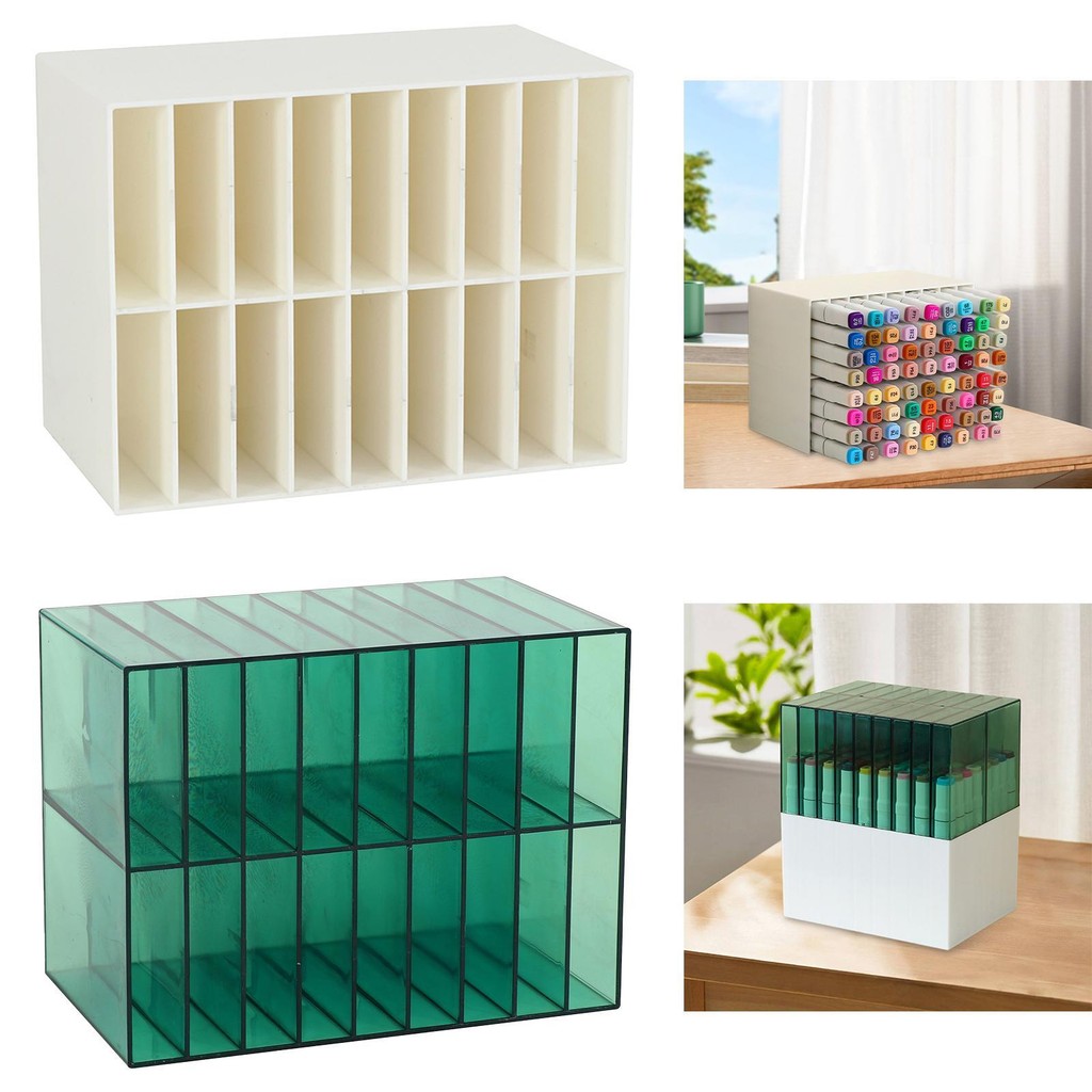 

Art Marker Rack for Miniature Paint Set Watercolour Brushes Pens Display Stand Marker Storage Organizer for Workspace Hobbyists