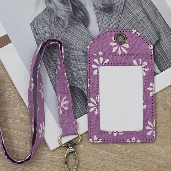 

Promo NONA RARA - Lanyard Garut Purple A0061, Lanyard ID Card Holder Batik Modern
