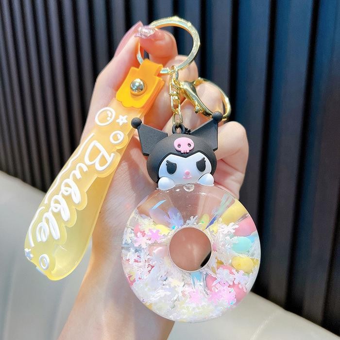 TERBARU JJ205 Gantungan Kunci dan Tas Karakter Sanrio Model Donat Hello Kitty Donat Key Ring New - H