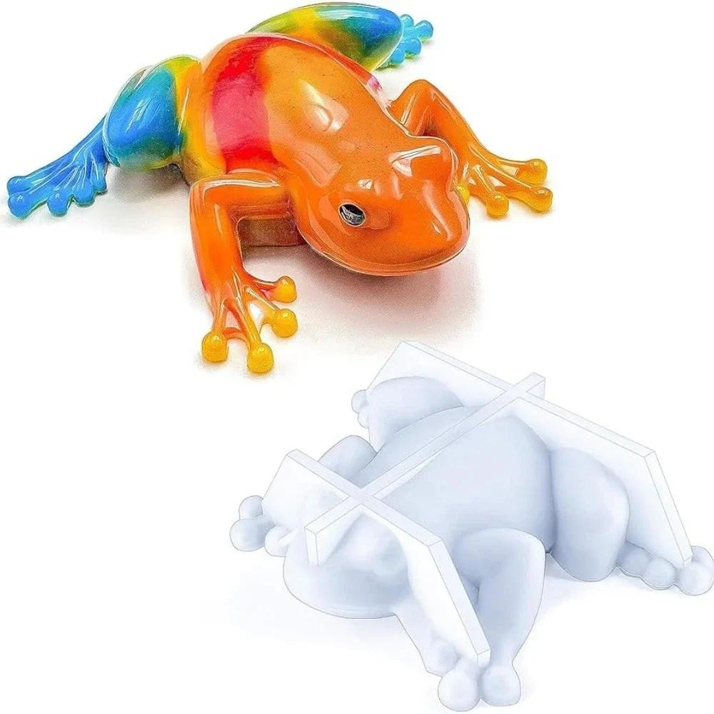 

3D Cute Frog Resin Silicone Mold DIY Three-Dimensional Animal Home Decoration Tabletop Decoration Epoxy Resin Molds