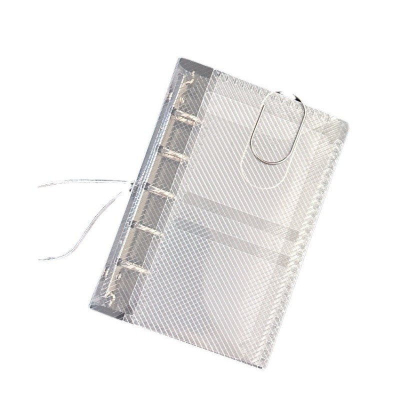 

M5 A7 A6 Diagonal PP Three Fold PP Loose Leaf notebook Cover Mini Portable Sticker Small Card Photo Storage Ledger