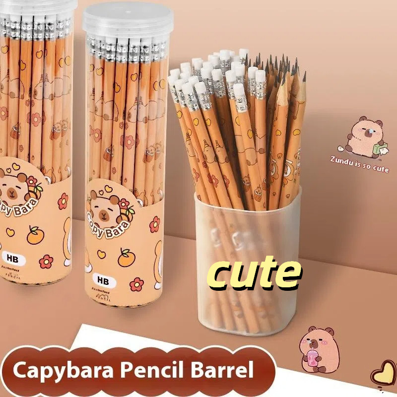 

30 Pieces In A Box Cute Capybara Pen Pencil Primary School Student Sketch Pen Exam Calligraphy Painting Pencil Stationery