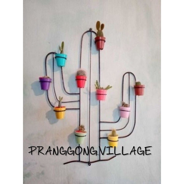 LASCO KAKTUS / TT12 / MINI RAK POT DINDING / RAK POT DINDING D 10CM / RAK POT KAKTUS