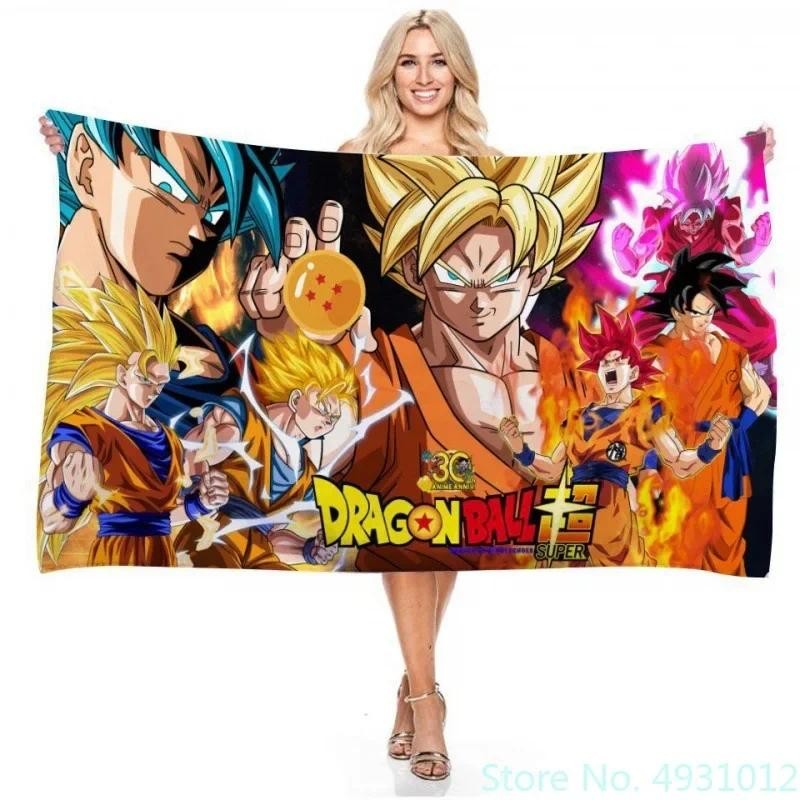 

Anime Dragon Ball Goku Children Beach Towels Bath Towel 3D Printing Cartoon 75x150cm Rectangular Baby Kids Birthday Gift