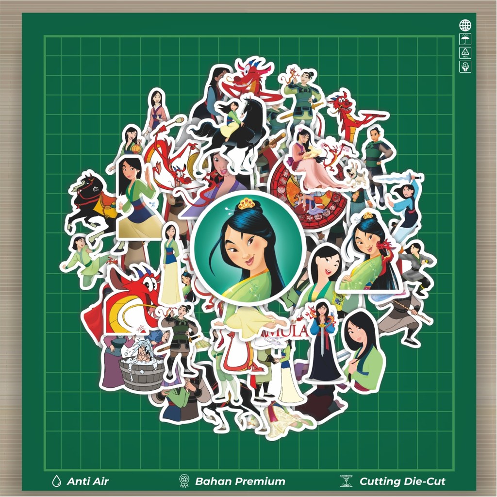 

HOT 50 PCS STIKER Stiker Disney Series Mulan Stiker Fashion Cars Decal Dingin Kartu Album Custom Vinyl Anti Air- Sticker Aesthetic Buku Journal Koper Casing HP Tablet Laptop Helm Motor Botol Minum