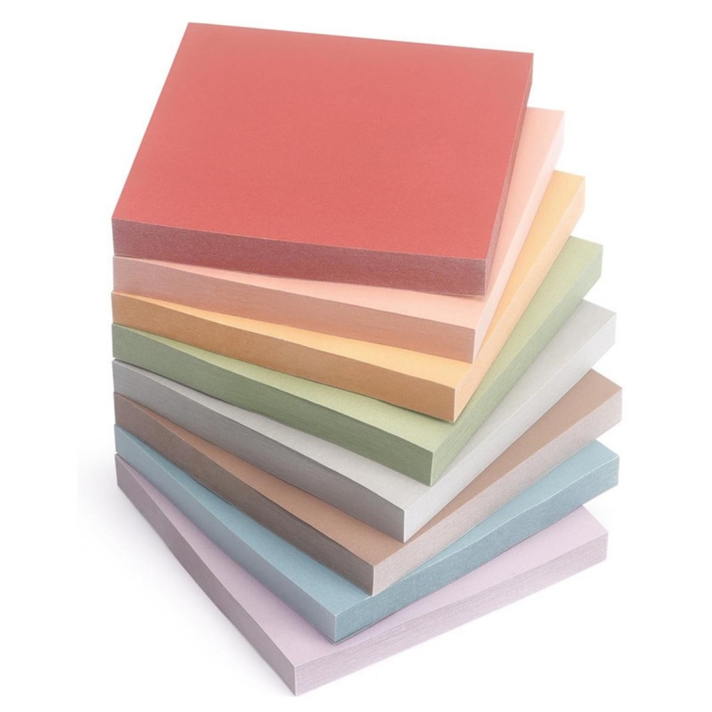 

Retro - Color Sticky Notes Set | 6 Packs, 300 Sheets | 3×3 Inch Self - Adhesive Memo Pads Paper Product Deco Stationery