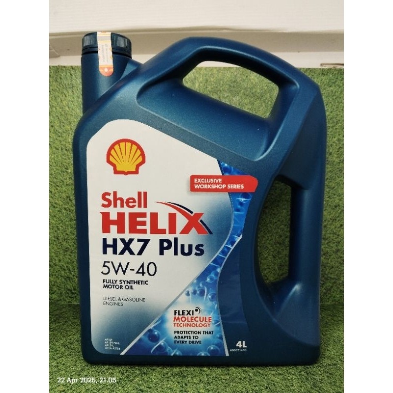 OLI OIL SHELL HELIX HX7 PLUS 4 LITER PELUMAS OLI MESIN MOBIL UNIVERSAL AVANZA XENIA GRAND MAX PIC UP
