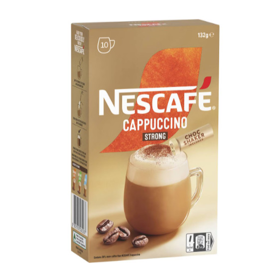 

Nescafe Cappuccino Strong Coffee Sachets 10 Pack