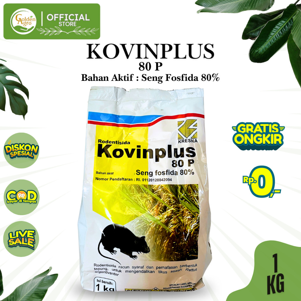 TERLARISRACUN TIKUS SENG FOSFIDA 80P KOVINPLUS 1KG KG