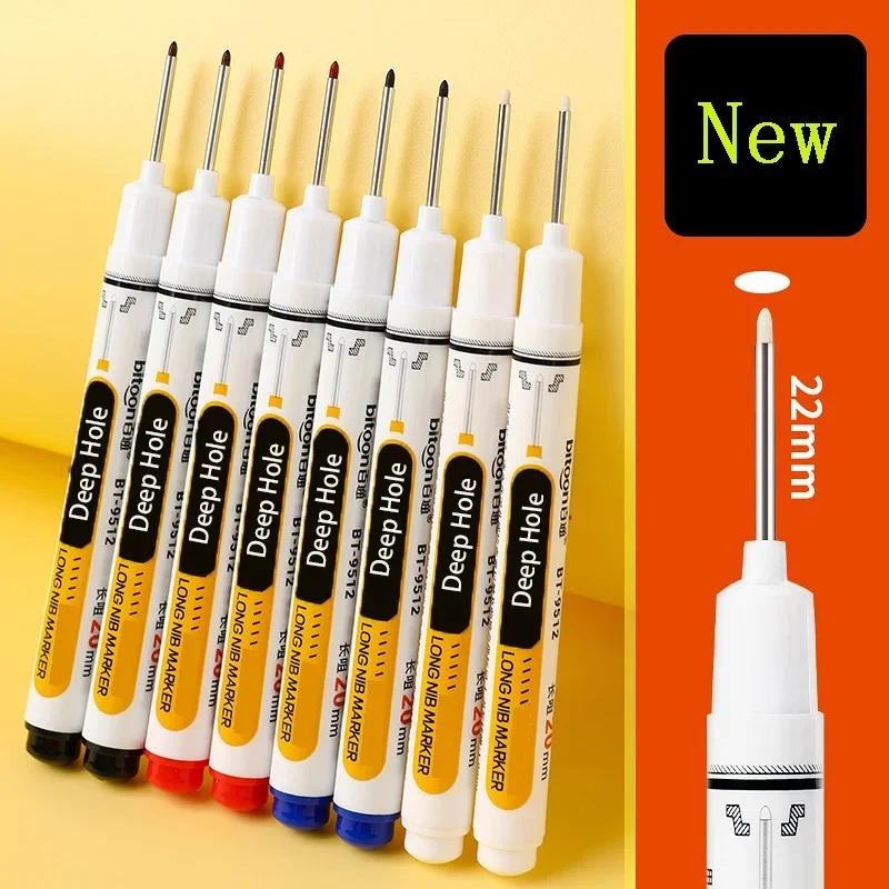 

8pcs/set deep hole Long Head Markers Extended Nib 20MM For Woodworking Metal Multi-functional Ceramic tile marking, hardware