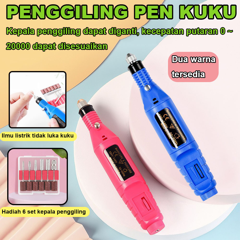 Otomatis Grinder Kuku Art Nail Alat Kikir Kuku Set Kikir Elektrik Drill Set Nail