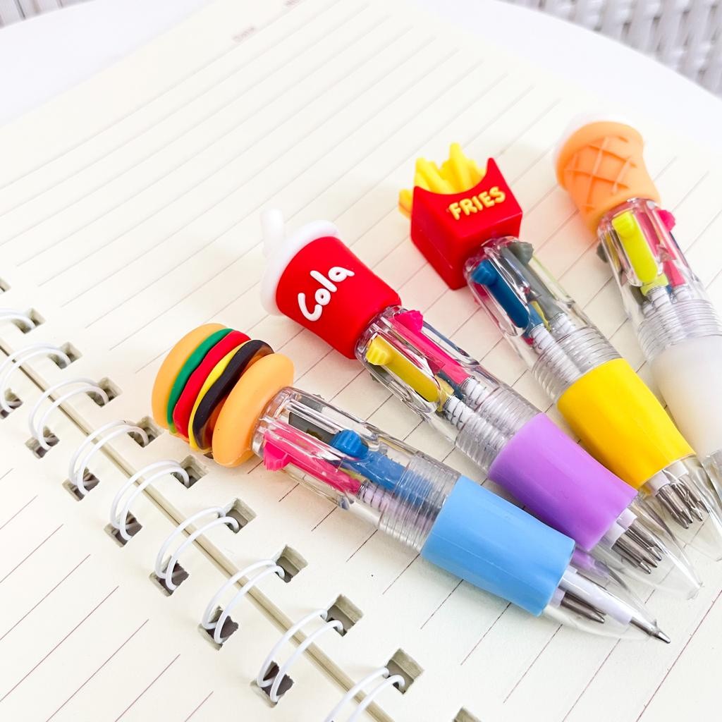 

READY TERBARU PULPEN GEL MINI 4 WARNA FAST FOOD BURGER COLA HARGA GROSIRAN BISA COD KUALITAS PREMIUM