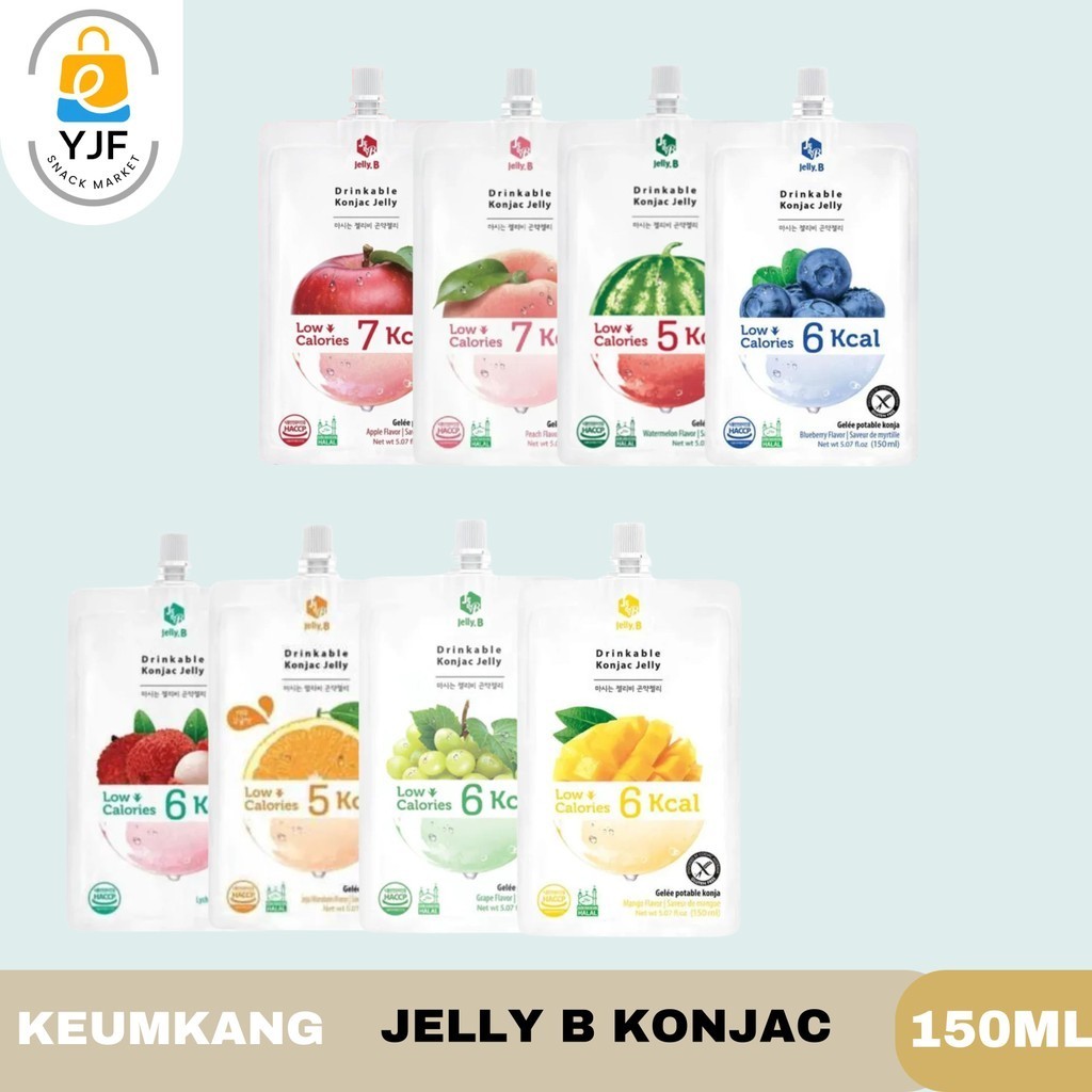 

Keumkang Jelly B Konjac -150ml / Minuman Jelly Rendah Kalori Rasa Apple / Peach / Watermelon / Blueberry / Lychee / Jeju Mandarin / Green Grape / Mango