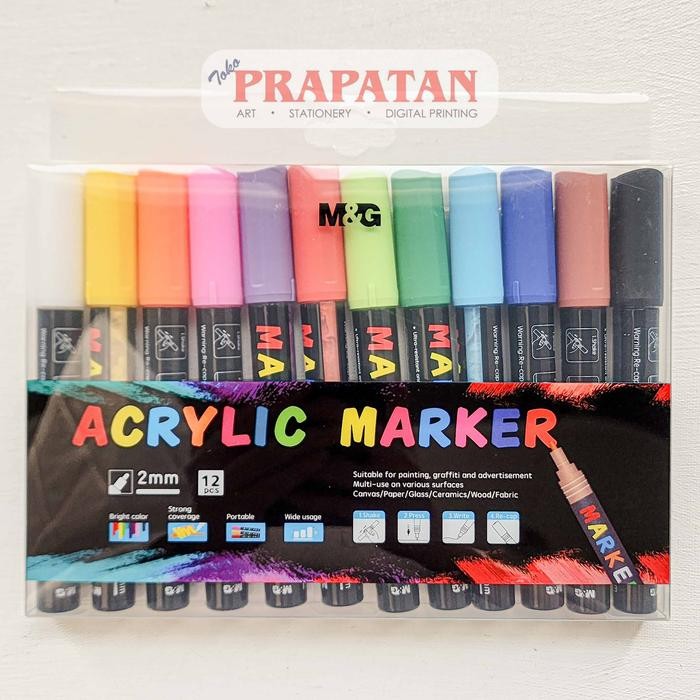 

M&G Acrylic Marker Set APL976 | Spidol Akrilik Water based pigment in - 5C