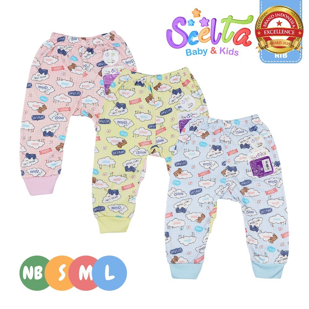 Scelta Baby - Celana Panjang Bayi Joger Unisex Cowok Cewek Cb C C8 Cloudbear