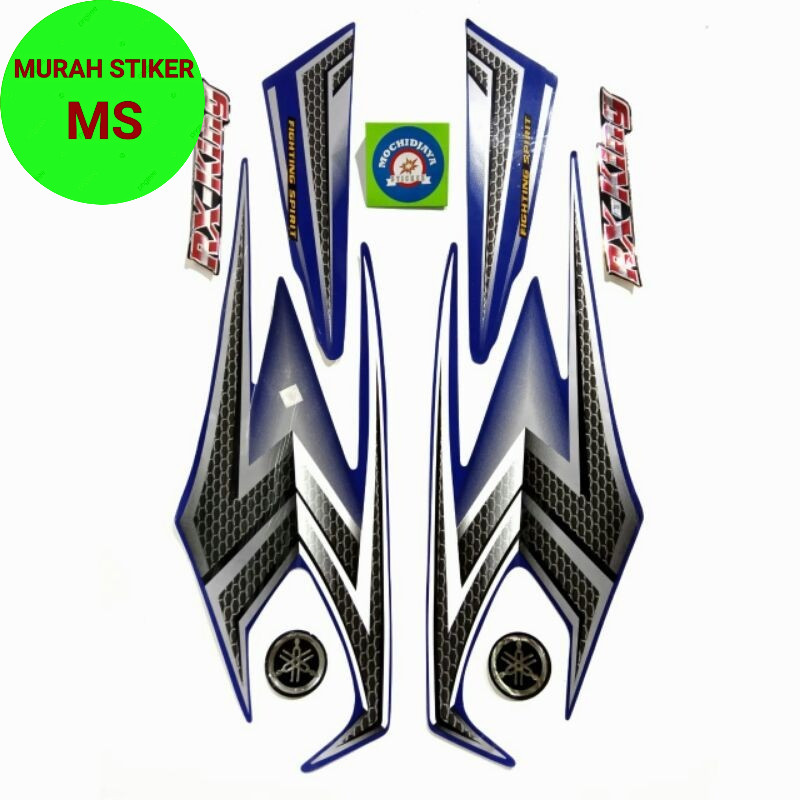Striping Rx King 2004 Warna Biru Satu Set Emblem Rx King Terlaris Terbaik (COD)