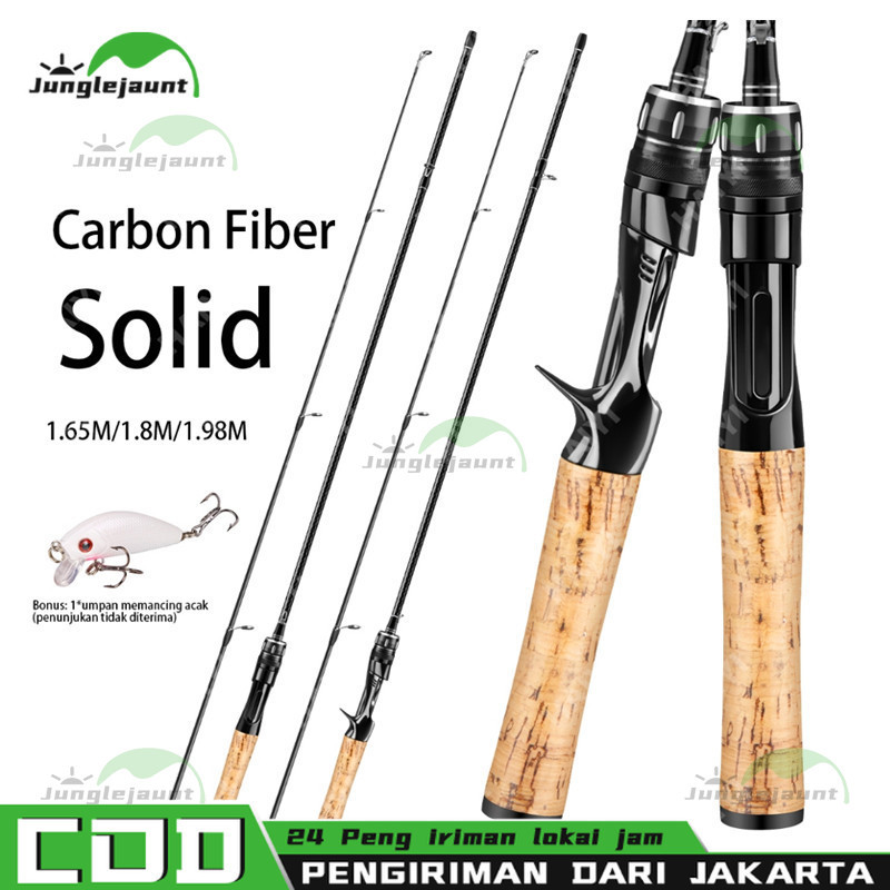 FISHING Joran UL carbon 168M/1.8M/1.98M lentur 3-6Lbs carbon padat/Joran ultralight UL Ajiro sakura 