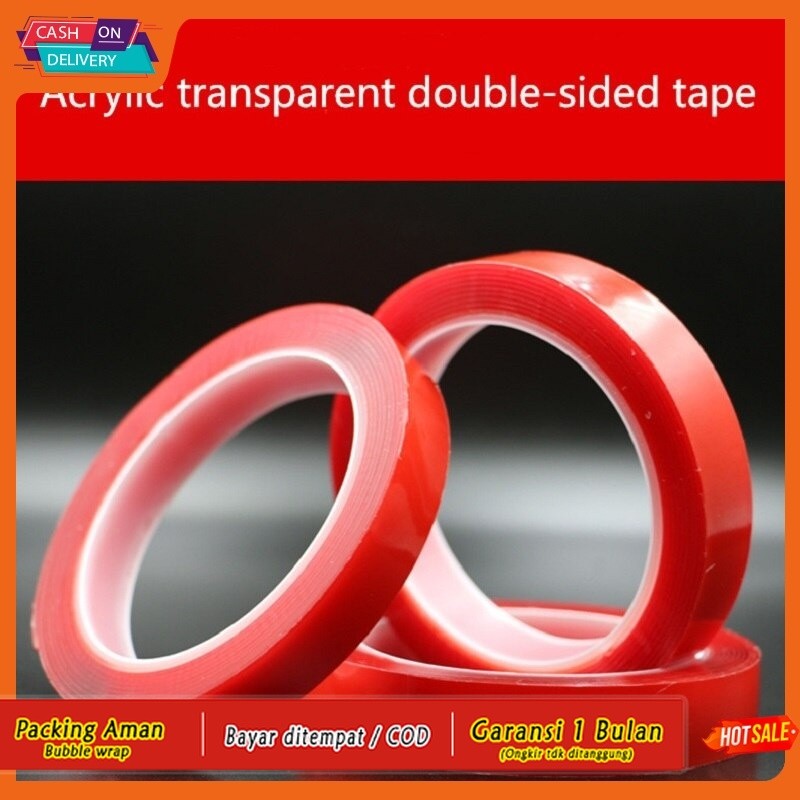 

SKJH23 Perekat Double Tape Serbaguna Acrylic Adhesive Transparent Sticker 15 mm x 3 m