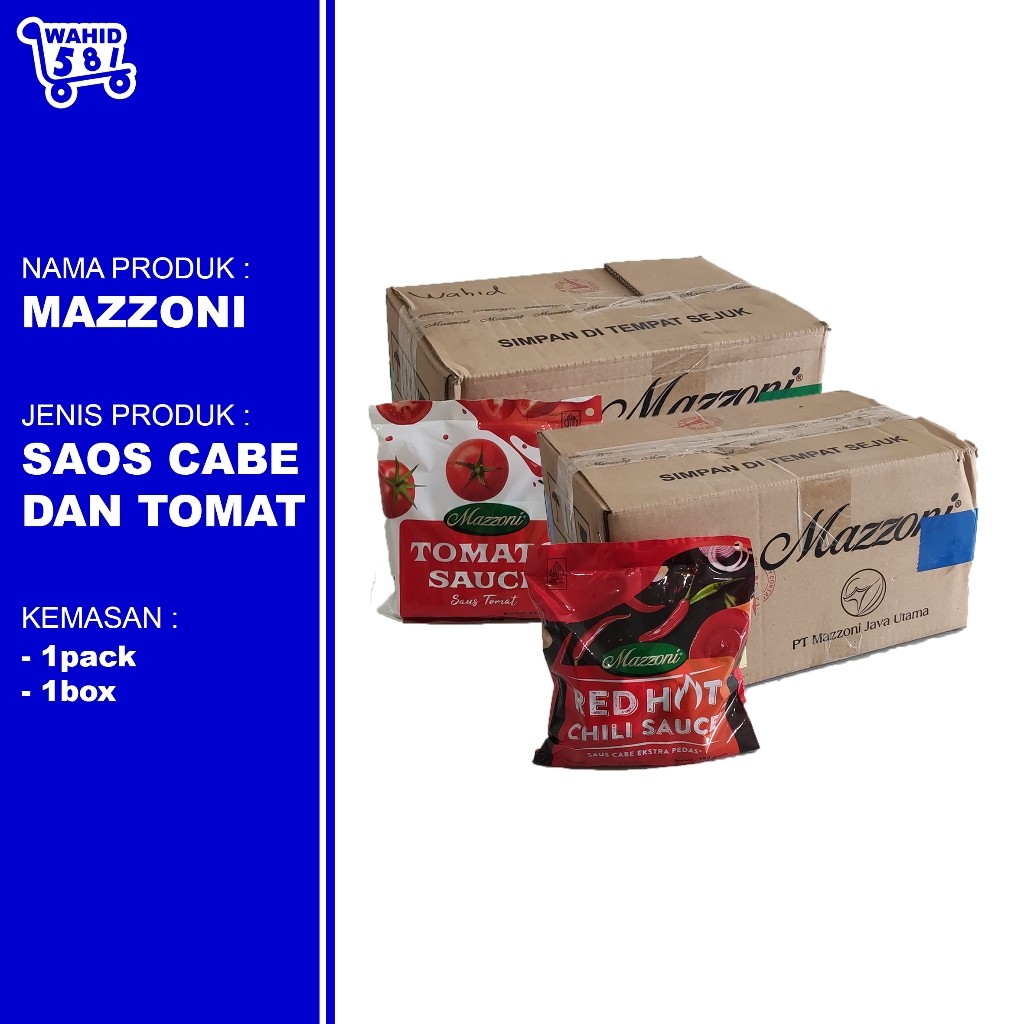 

Mazzoni Saus Sambal / Tomat / 8g x 360 / 1 box terlaris